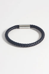 Bartlett Men's Leather Single Plaited Wrap Bracelet